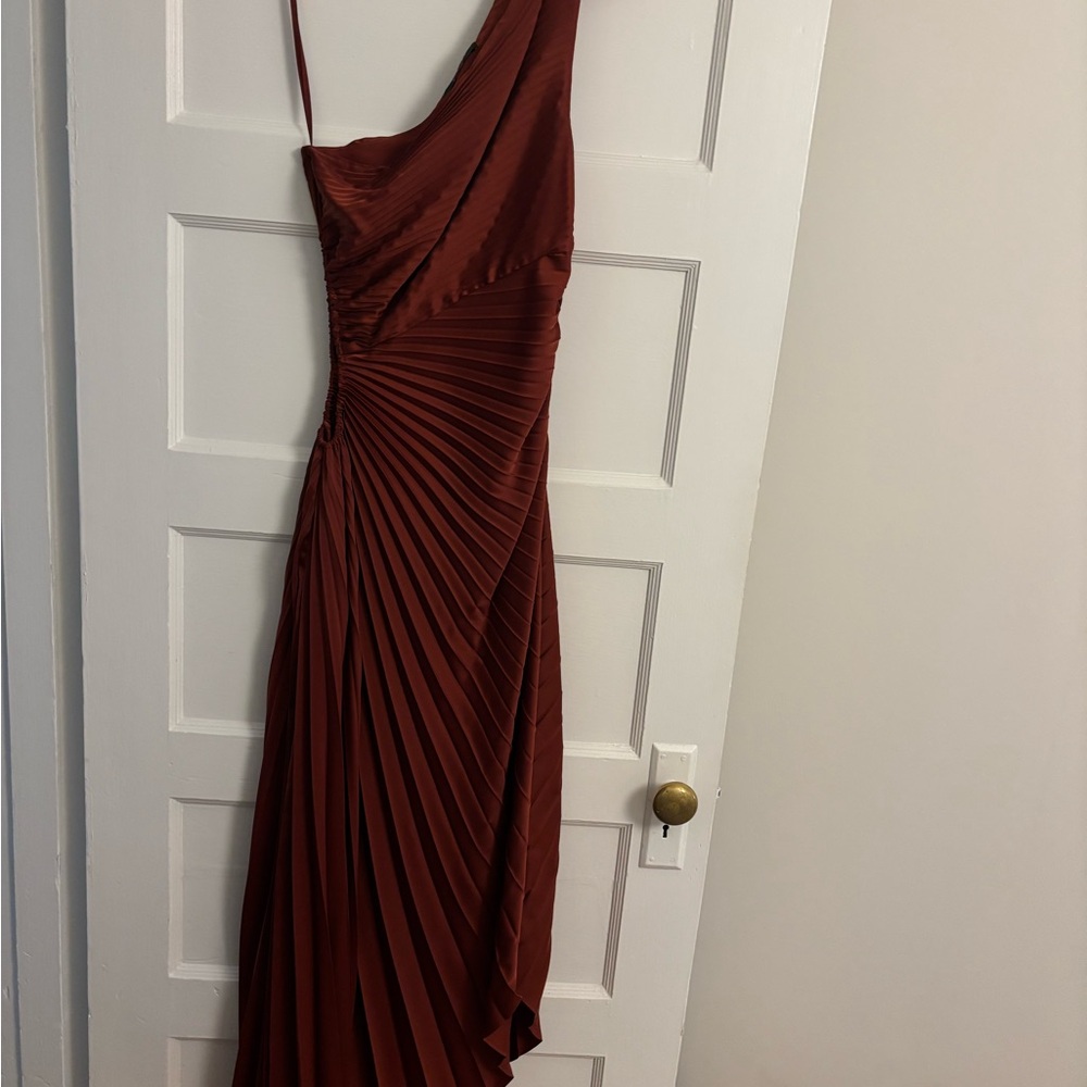 Chic One-Shoulder Burgundy Dress